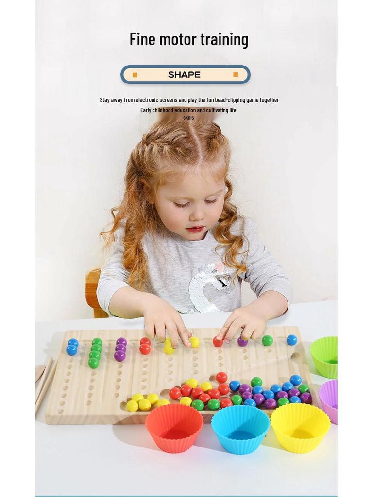 Montessori Beading & Color Sorting Toy for Kids' Concentration & Sensory Development