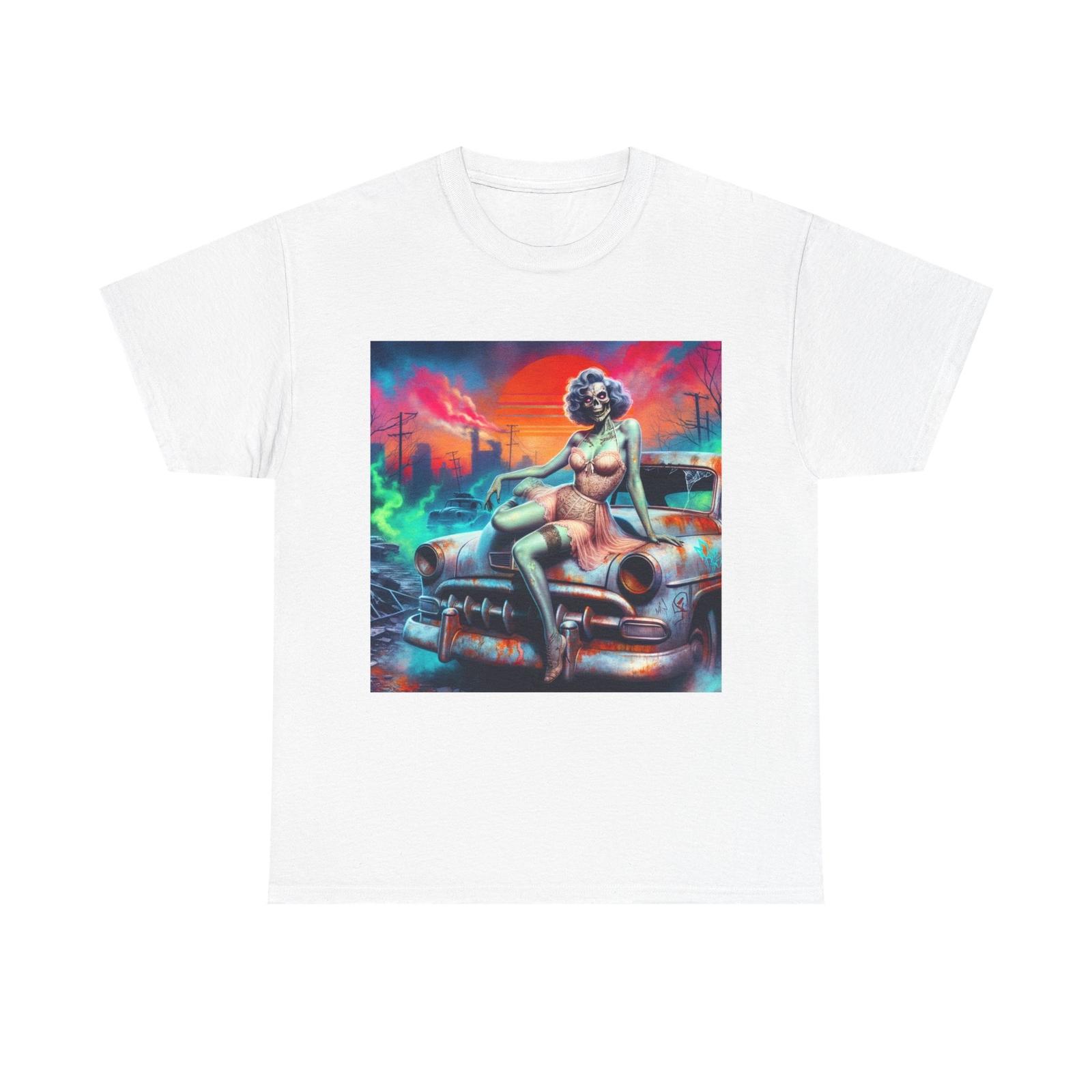 Unisex Adult T Shirt Post Apocalyptic Pin Up Ghoul S разноцветный