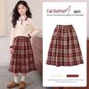Moonkids Girls' Autumn Plaid Skirt and Sweater Set
