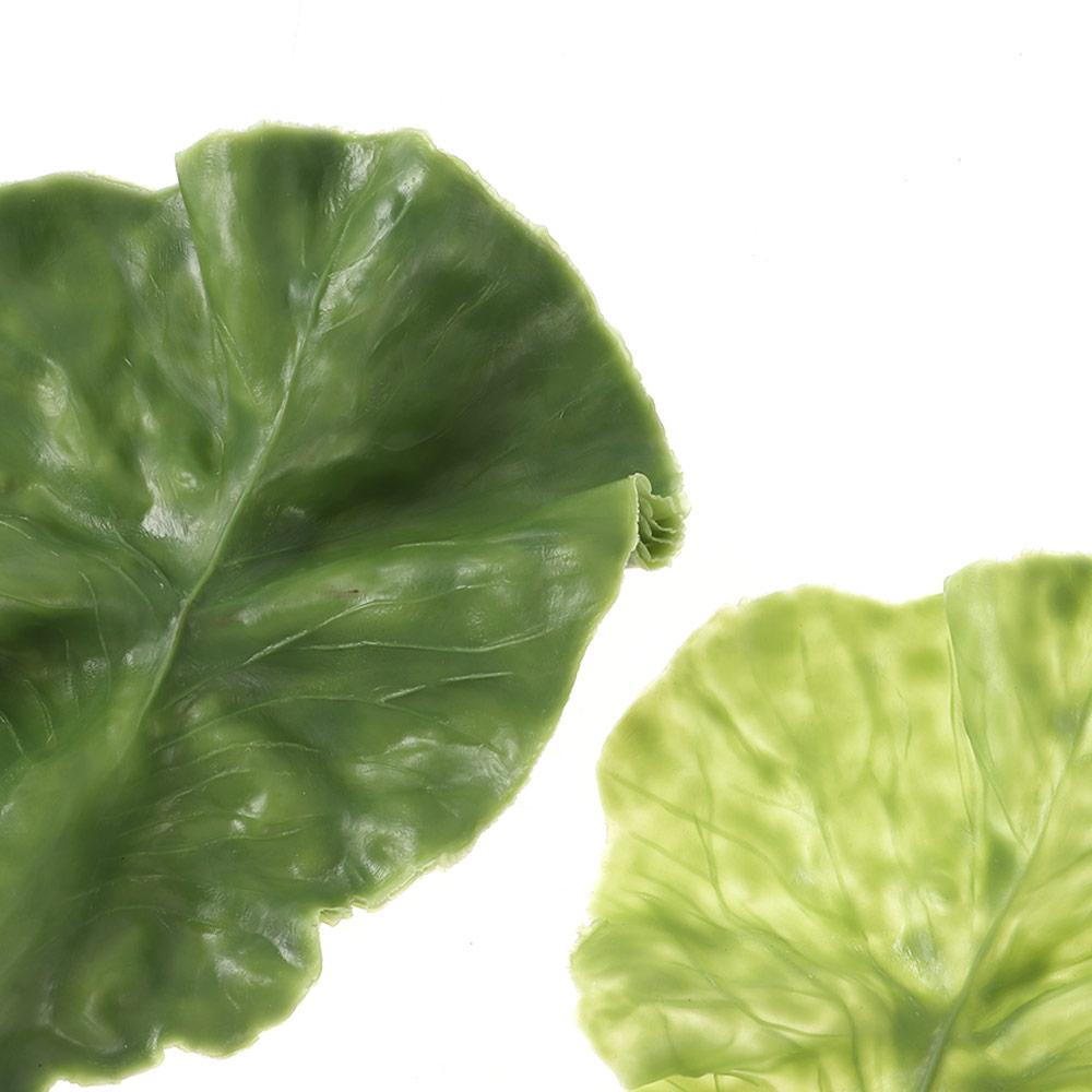Plastic Fake Lettuce Leaves Green Realistic Salad Green Vegetables  Party Decoration
