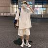 Teen Boys' Trendy Waffle Knit Summer Sports Set - Shorts & Short Sleeve T-shirt