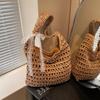 Fashion Crochet Straw Bag for Women Raffia Woven Tote Handbag New Hollow Clutch Beach Bag for Vacation Casual Totes CLE