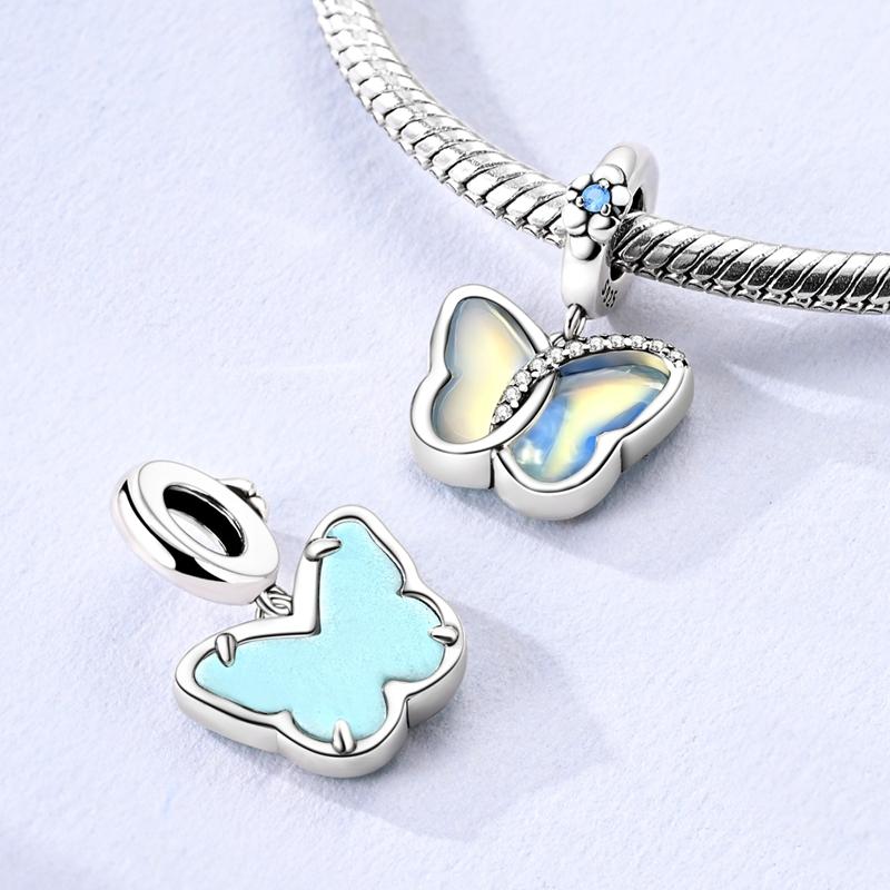 925 Silver Love Heart Bee Golden Series Charms Fit DIY Making Bracelet Necklace Gift High Quality Women Fine Jewelry