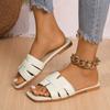 Fashion Summer New Women Slippers Flat Bottom Non-slip Outdoor Slippers Open Toe Beach Sandals Sexy Fashion Design Shoes Slides Woman
