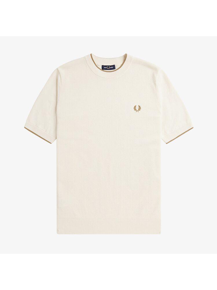 Fred Perry [подлинный] Fred Perry [острый] Текстурированная трикотажная футболка спереди 560 Afpm2417642 560 qzgAfpm2417642 560 M