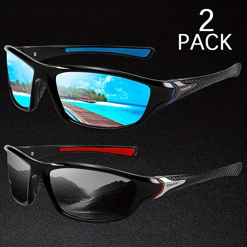 

2PCS Polarized Fishing Sunglasses for Men and Women Outdoor Riding Cycling Running Hiking Classic Goggles UV400 Protection