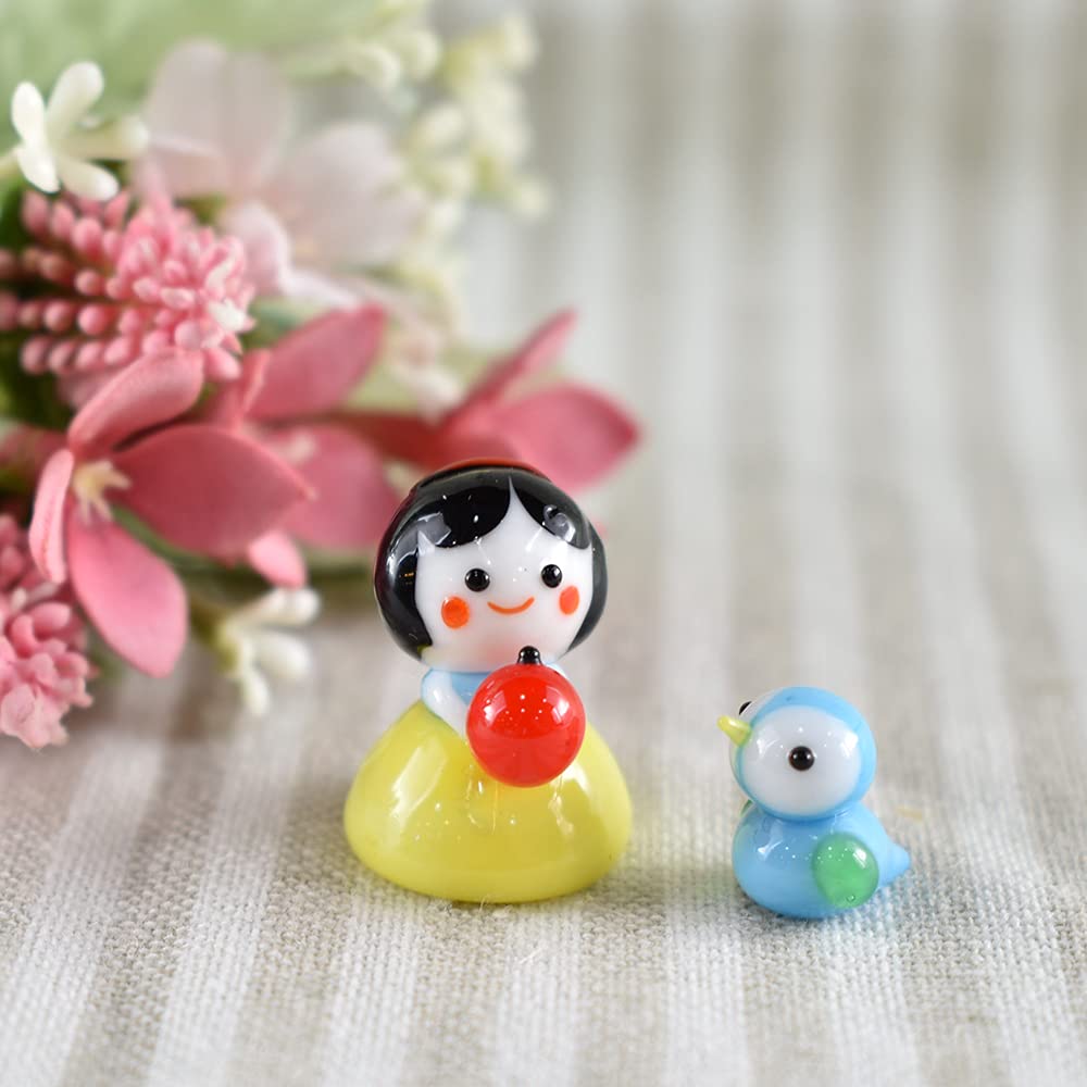 Four Cart Cute Handmade Glass Springbird