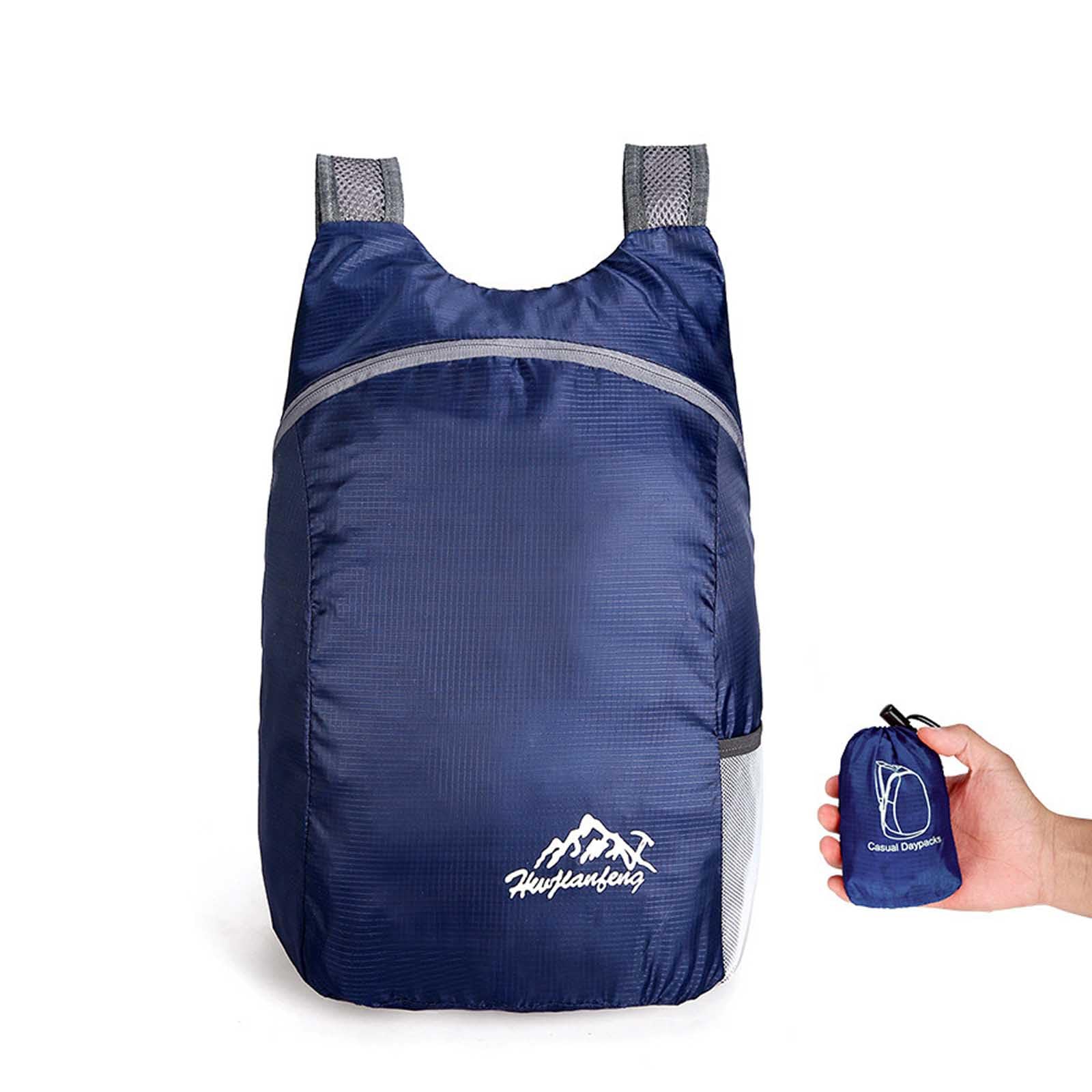 [FineGood] Foldable Backpack 22L, Foldable Bag, Running Bag, Ultralight, Packable Daypack, Small Travel, Hiking Backpack, Outdoor Bag, Cycling,