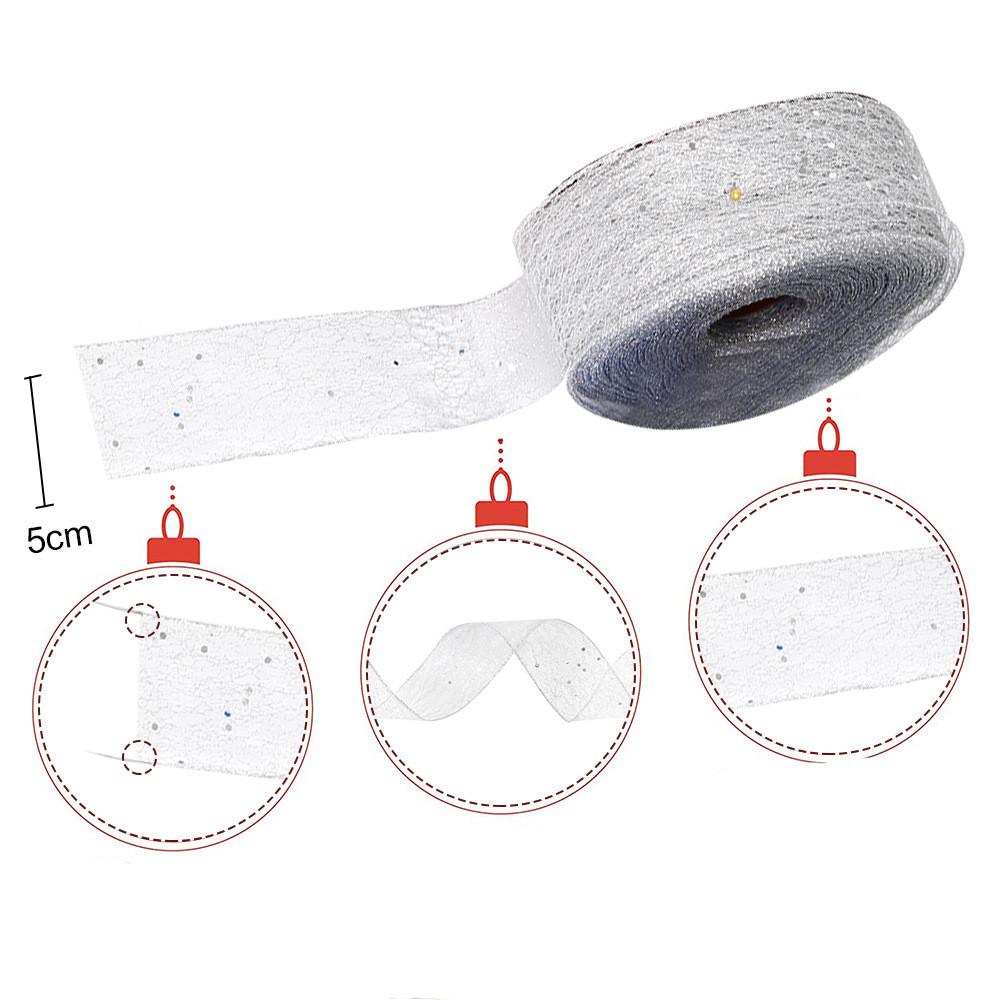 Meter Premium 2 Frayed Edge Christmas Ribbons In Red Gold And Silver For Chic Decoration Home