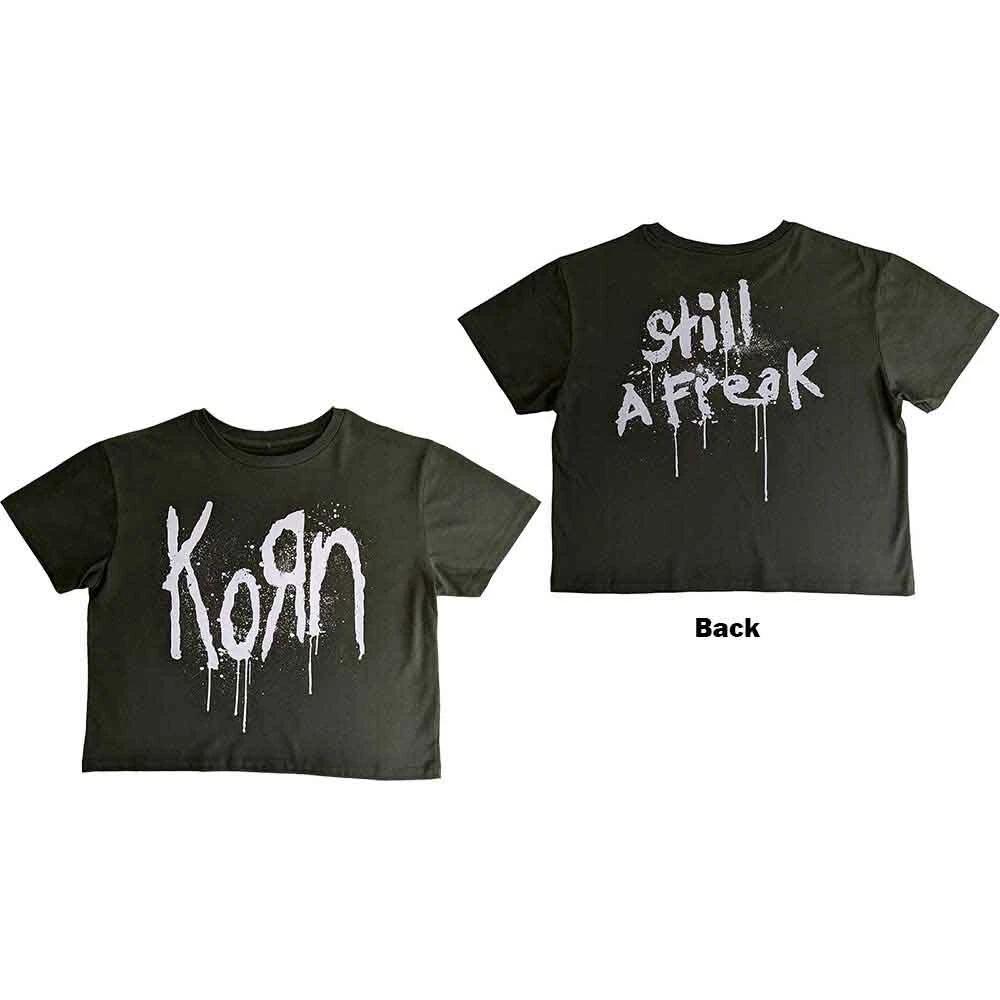 Korn Ladies Crop Top: Still A Freak (Back Print) (Large) 3XL