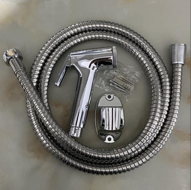 Modern Design Single Handheld Bidet Sprayer Set Single Cold Water Shower Head One in Two Out Angle Valve