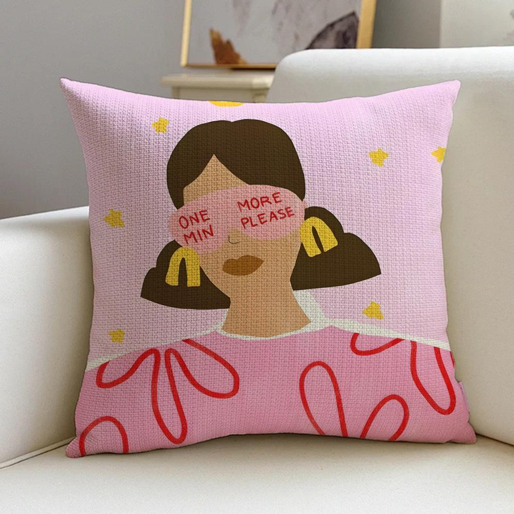 A-Alja Horvat Cushion Cover Cushion Cover Pillowcase, Anti-Mite Invisible Zipper, Linen Sofa Cushion