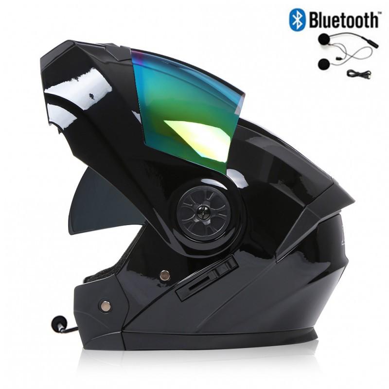 BLD Electric Bicycle Helmet Motorcycle Full Double Lens Exposed Universal Riding All Seasons