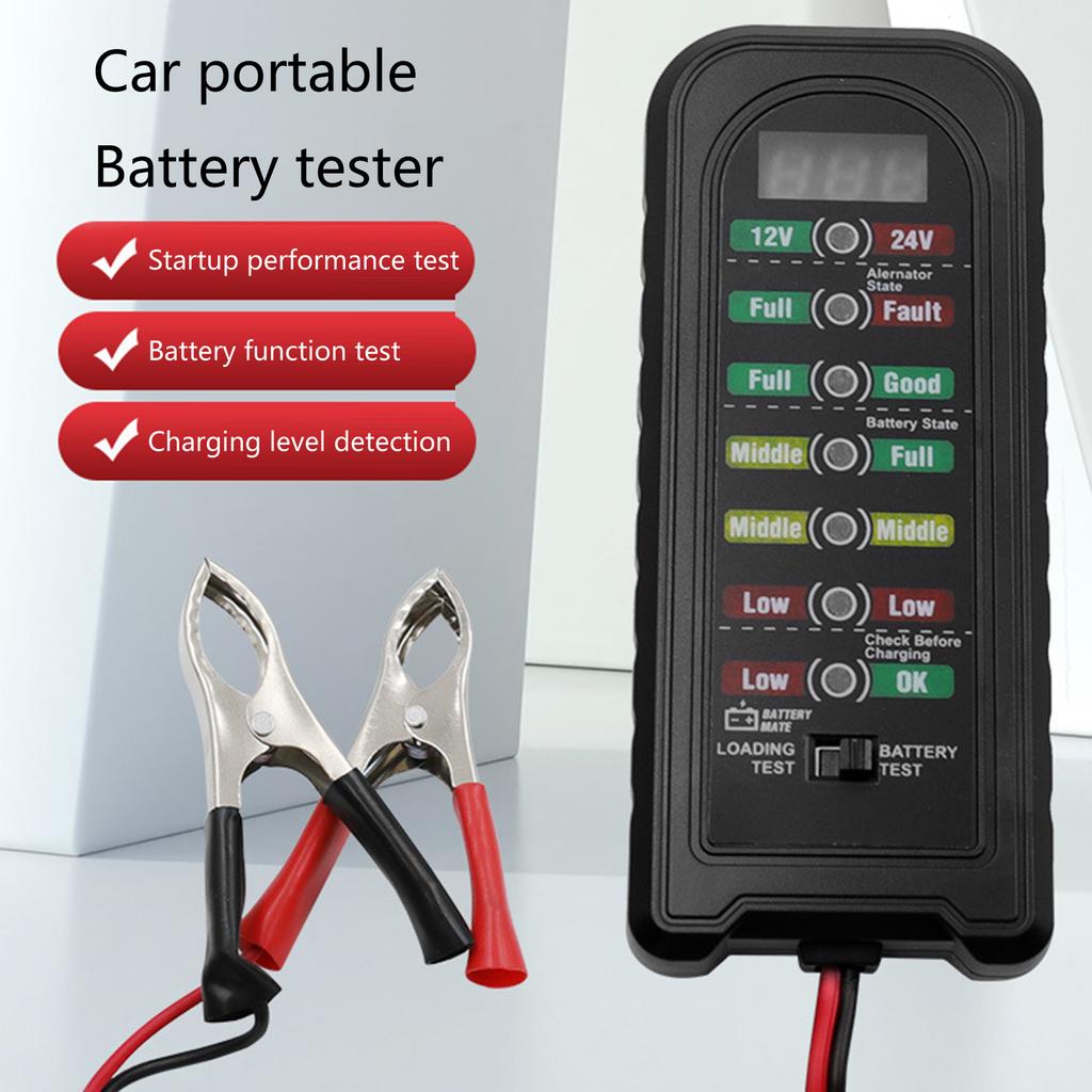 12V  Motorcycle Battery Tester Car Diagnostic Tools Fault Detector LED Display Battery Checker for Motorcycle Truck