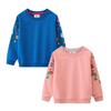 European Style Autumn Toddler Knit Hoodie with Embroidered Pattern