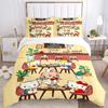 3pcs Hello Kitty in a Dessert Shop Bedding Set Includes Quilt Cover and Pillowcases, Suitable for All Seasons, Machine Washable Ideal Gift W043