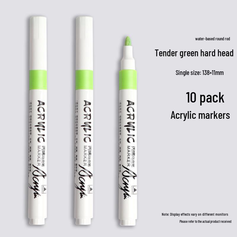 Black Acrylic Marker & Watercolor Brush Pen for Elementary Art - Washable & Layerable Colors for Kindergarten Drawing