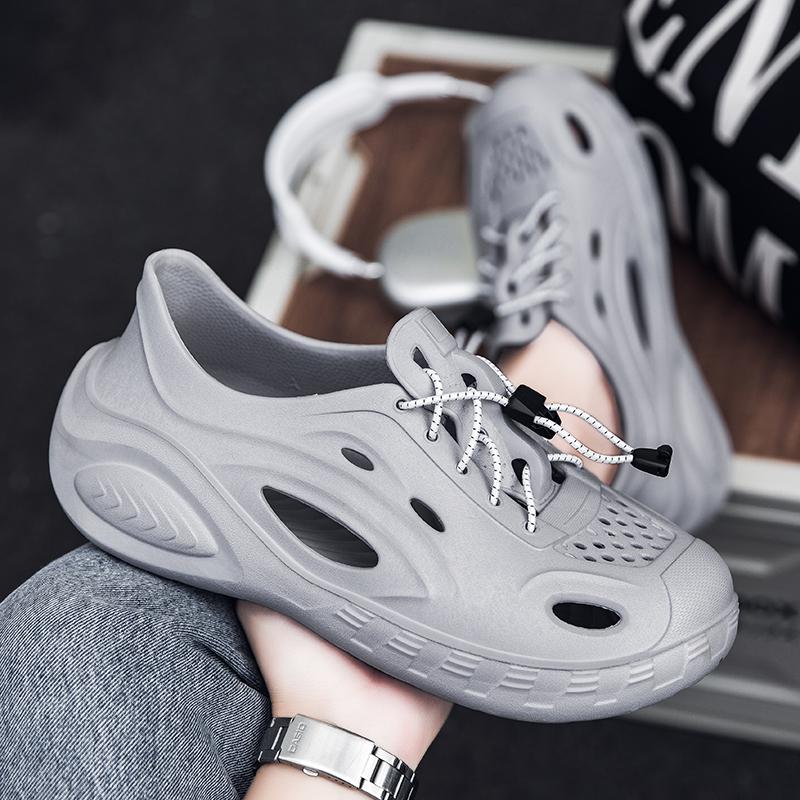 Fashion New Fashion Breathable Garden Shoes Summer Couple Sandals Non-slip Thick Bottom Men's Sandals Outdoor Baotou Beach Men's Shoes