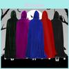 Luksuriøs Unisex Fløjls Halloween Kostume Kappe Med Hætte Til Cosplay Og Udklædning