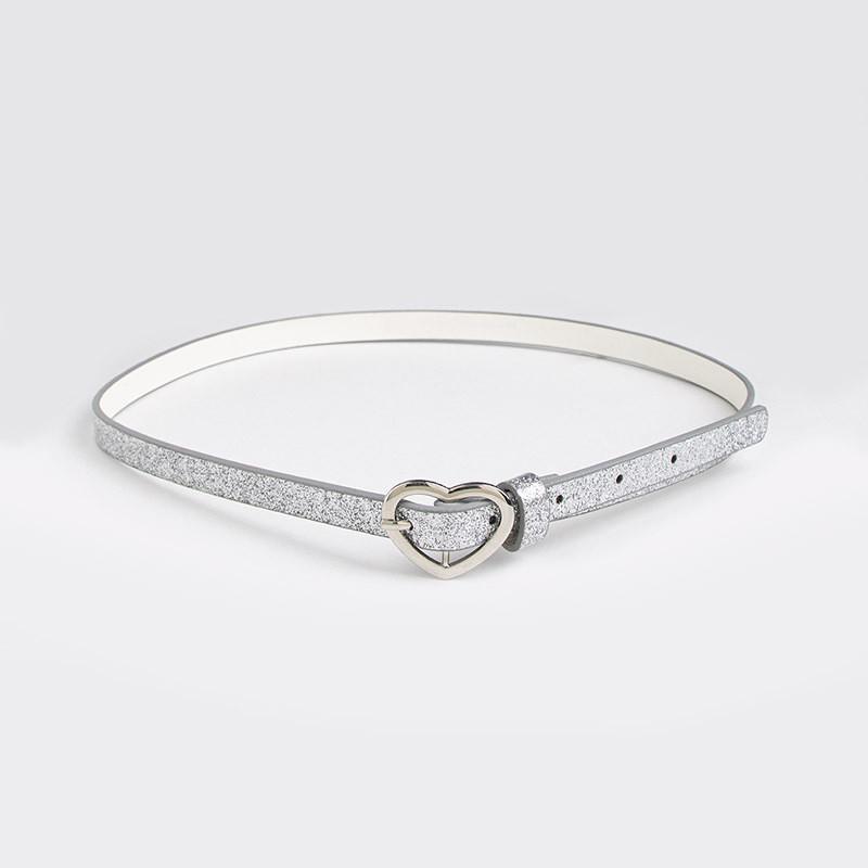 Waist Girl Kids Belt With Silver Heart Unicorn Pattern For Spring Accessory Fashion