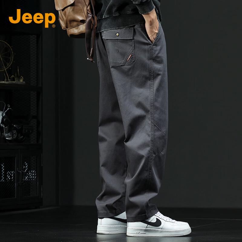 JEEP Men's Casual Loose Straight-Leg Trousers