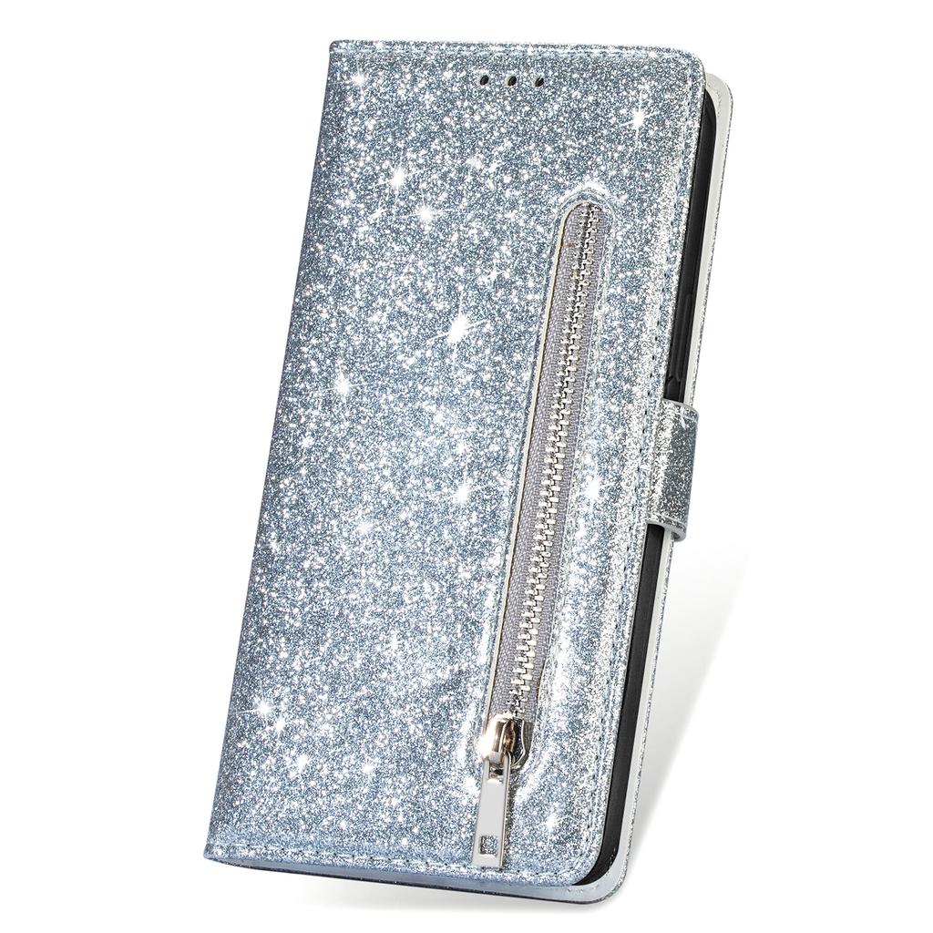 For Xiaomi Redmi Note 13 Pro 5G/Poco X6 5G Case Glitter Zipper Leather Cover with Wallet