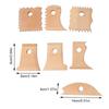 7Pcs Handmade Use Wooden Pottery Tool 7-piece Set Smooth Trimming Tool Durable Multi-shape Clay Tool Art Creation