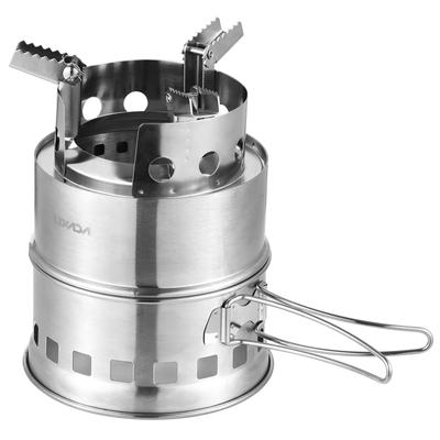 Portable Camping Stove Alcohol Wood Burning Survival Stove Compact Lightweight for Outdoor