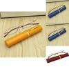 Classic Reading Glasses With Aluminum Tube Eyewear Case Snap Closure For Pocket Use