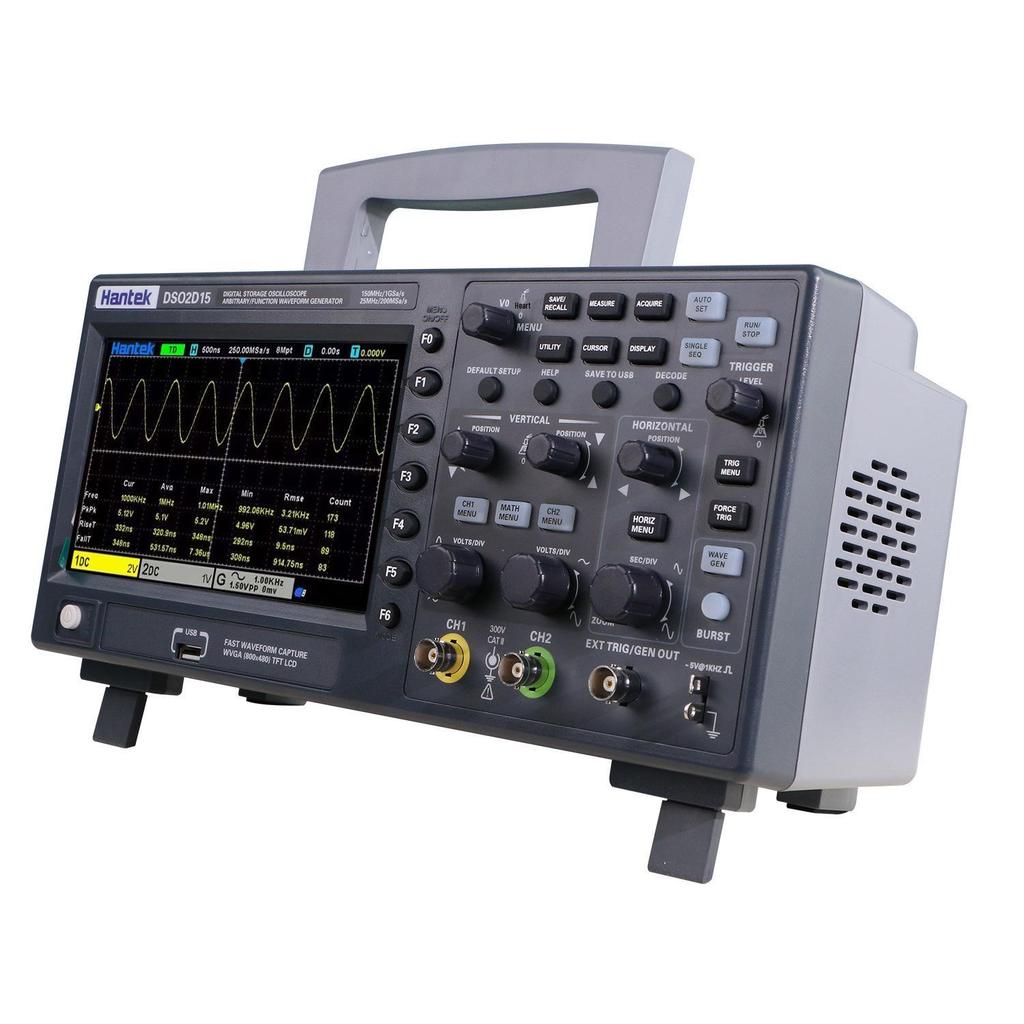 Hantek DSO2C10/DSO2D15 Dual-Channel Digital Storage Oscilloscope, 100MHz