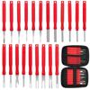 Accesorii Auto 21 Bucăți Scule de Demontare Borne Roșii Set de Scule Extractor Pini Conectori Electrici