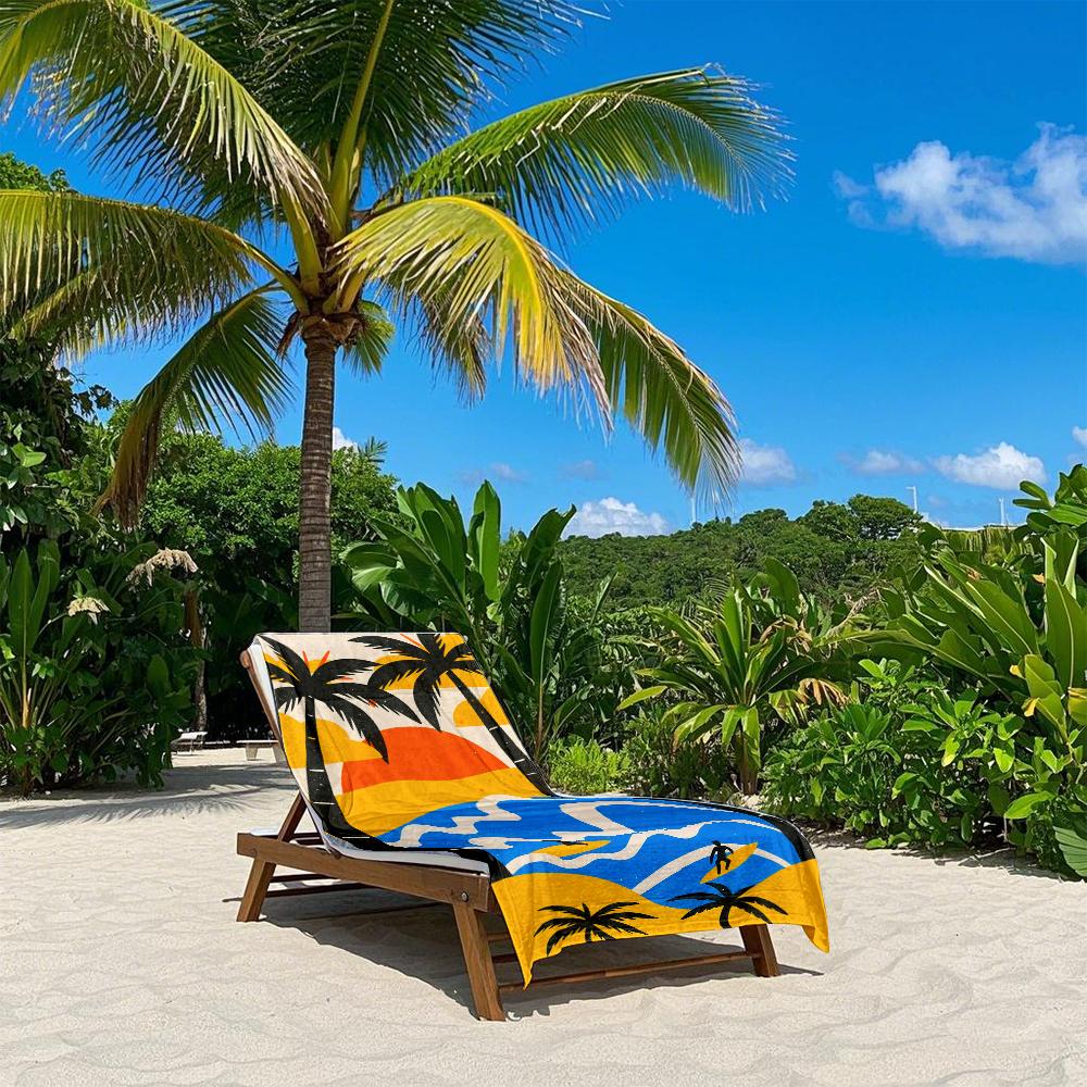 Retro Hawaiian atmosphere Beach Towel Quick Drying Travel Towel Unisex Soft Comfortable Quick Dry Portable for Men Women Beach