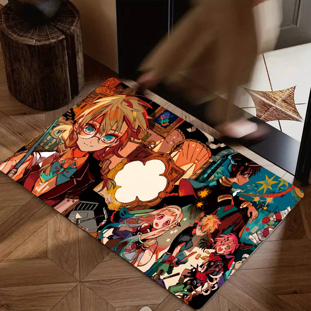 Anime Toilet-Bound Hanako-kun Floor Mat Suitable For Living Room Kitchen Bathroom Non-slip Mat Household Foot Mat 40cm x 60cm