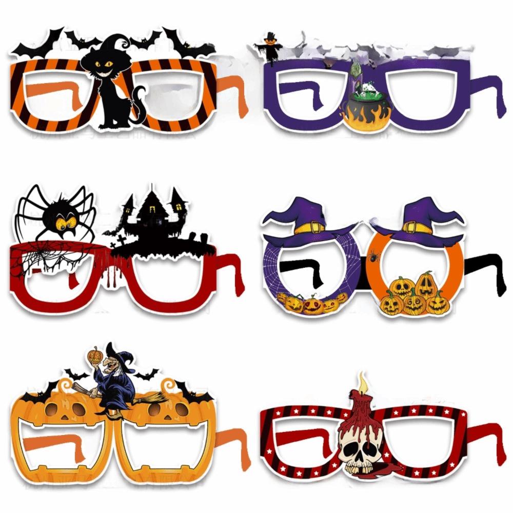 6 Pcs Spider Design Cosplay Eyeglass Funny Party Photo Props  Performance Props