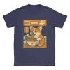 Corgi Eating Ramen T Shirts for Men Cotton Leisure TShirts Round Neck  Tees Short Sleeve Tops Plus Size