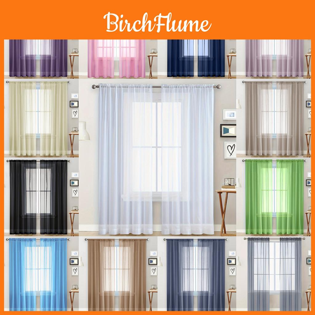 Modern Minimalist Polyester Semiopacity Window Curtain For Living Room And Balcony
