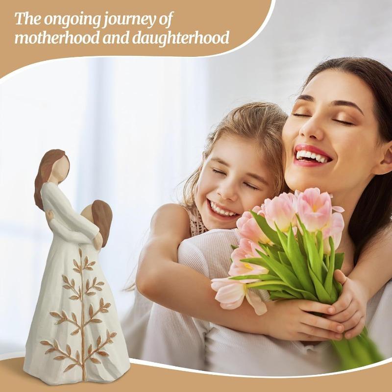 Mother and Daughter Embrace The Statue Decoration Gift
