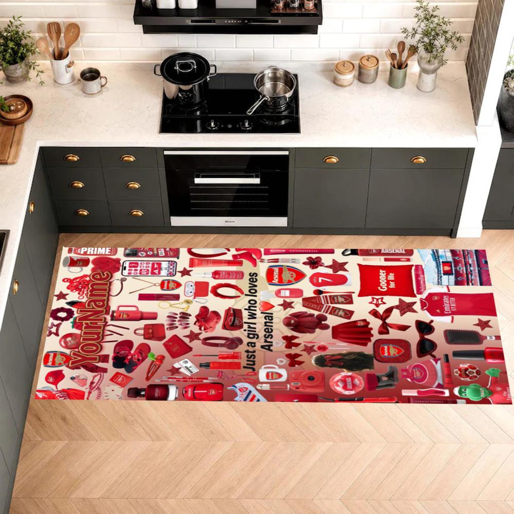 Arsenal Customize Your Name Kitchen Rug Runner Rug Laundry Mat Hallway Entryway The Best Gift Choice