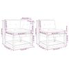 6 Piece Garden Sofa Set with Cushions White Solid Pine Wood