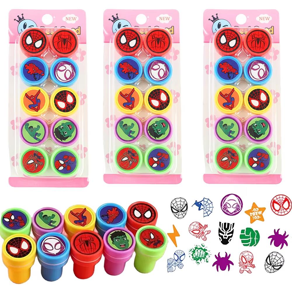 MINISO Spidey Stamp Party Favors Spiderman Gifts for Kids Birthday Stamps for Kids Boys Classroom Rewards Party Supplies Decoration
