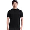 Li-Ning Breathable Solid Color Polo Shirt Men tops Black APLT261-1