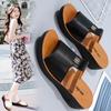 Mom Slippers 2025 New Summer Wedge Heel Cool Slippers Women's Wear Middle-aged Non-slip Soft Sole Comfortable and Lightweight Women's Shoes