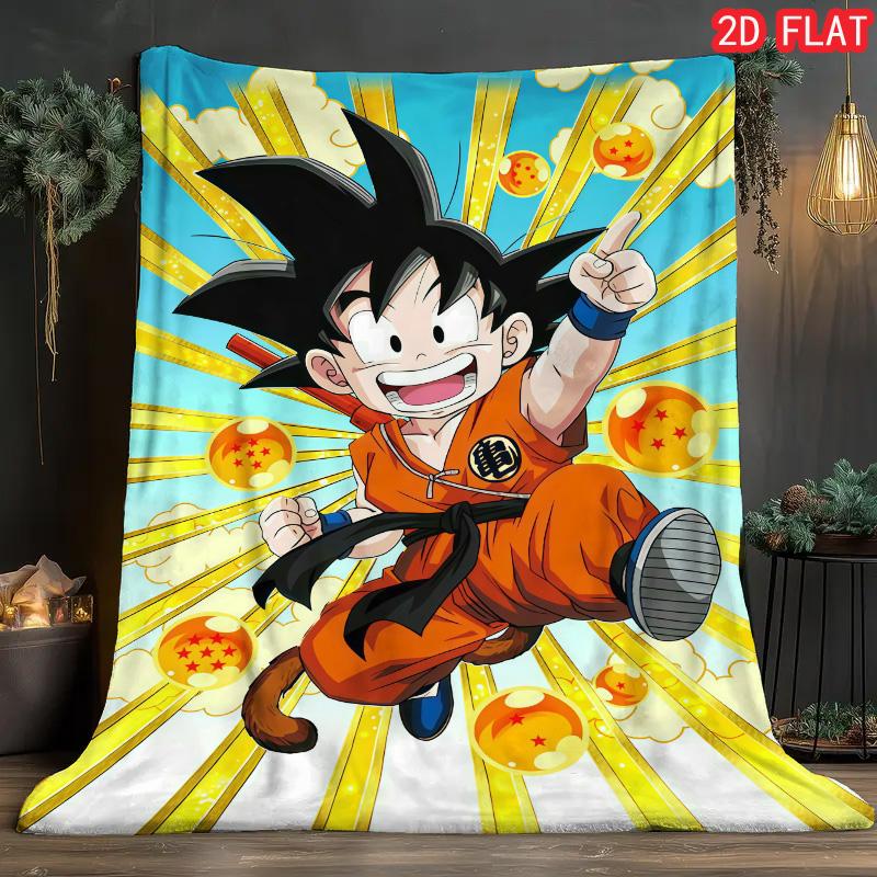 

Dragon Ball Outdoor Camping Blanket Portable Lightweight Flannel Blanket for Picnic Hiking Trip THW 75x90cm