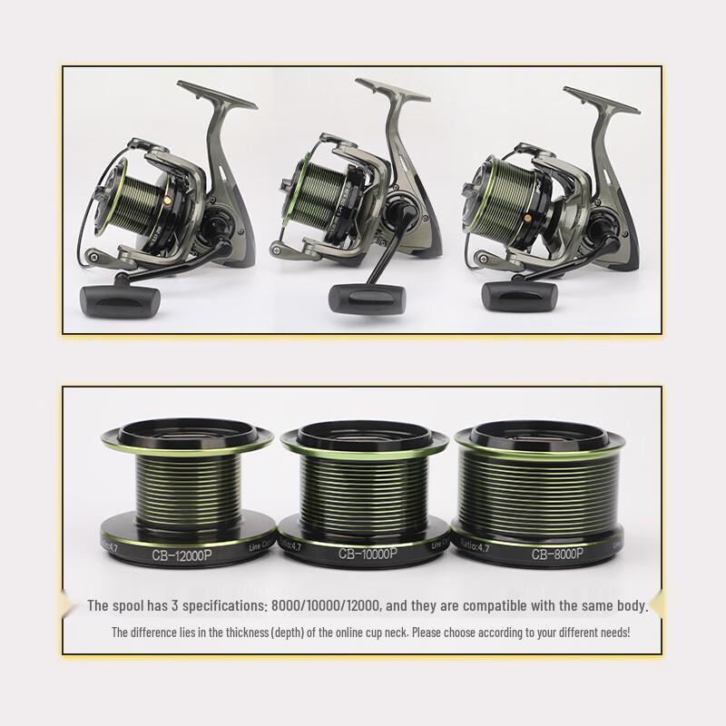 IOSN Saltwater Metal Spinning Fishing Reel 8000