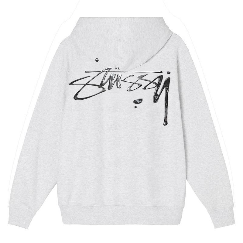 Unisex Heart Mercury Print Heavyweight Hooded Sweatshirt - Trendy STUSS Original