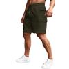 Cargo Shorts For Men Elastic Waist Hiking Work Shorts Outdoor Golf Jogger Running Shorts Zipper Pockets