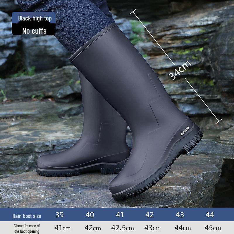 

Унисекс Водонепроницаемые и Нескользящие Бахилы с Высоким Голенищем: Прочные резиновые галоши для дождливых дней 43 (Foot Length 26.5cm, Calf Circumference 44cm)