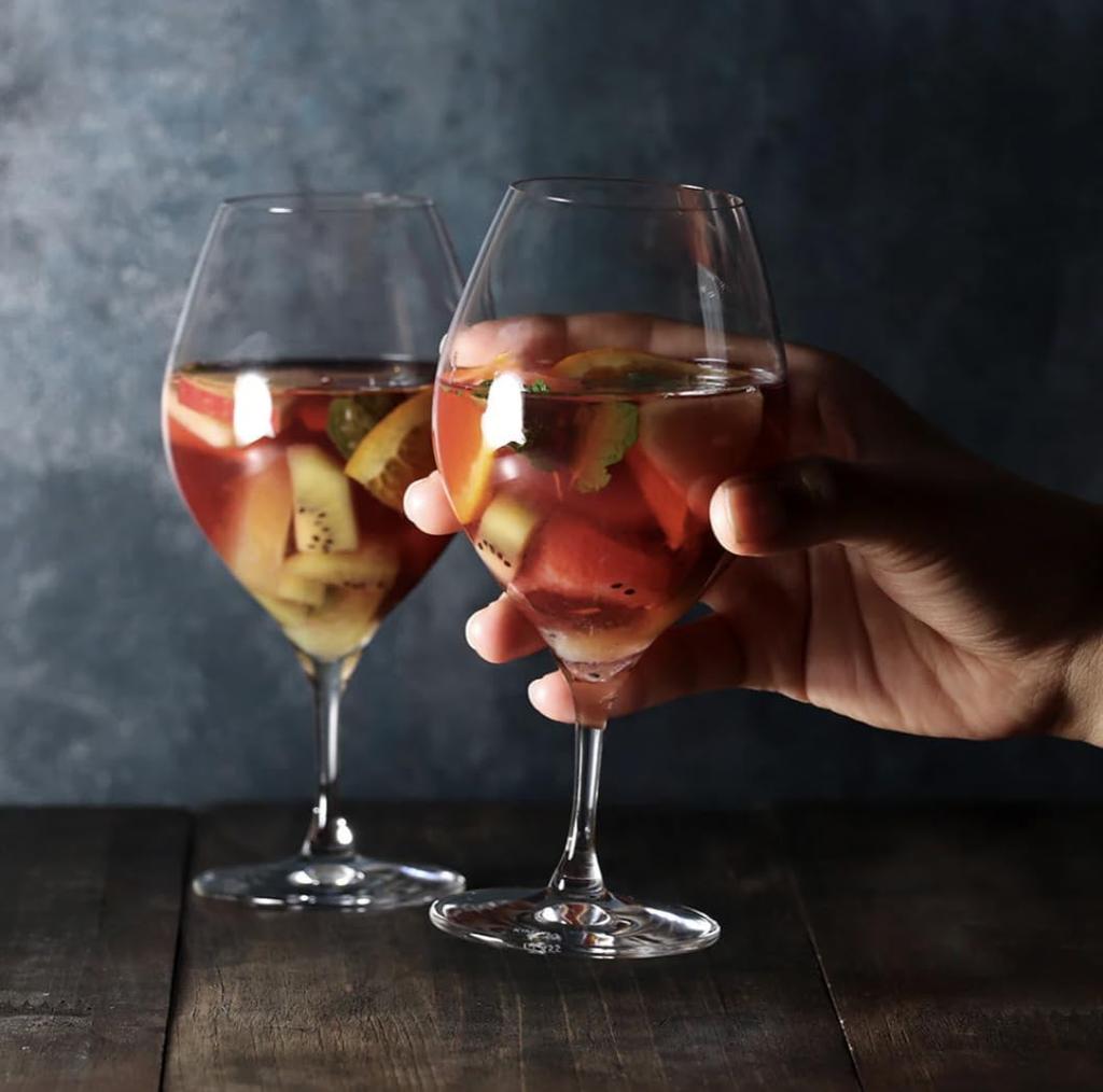 Kimura Glass Shop Piccolo 10oz Wine Glasses (Set of 2) - Casual Wine and Beer Glasses - Stylish Pair