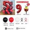 62pcs LadyBug Foil Balloons Garland Arch Kit Red Number Foil Ballon 1-9 Black Dot Happy Birthday Banner Party Decors Air Globos