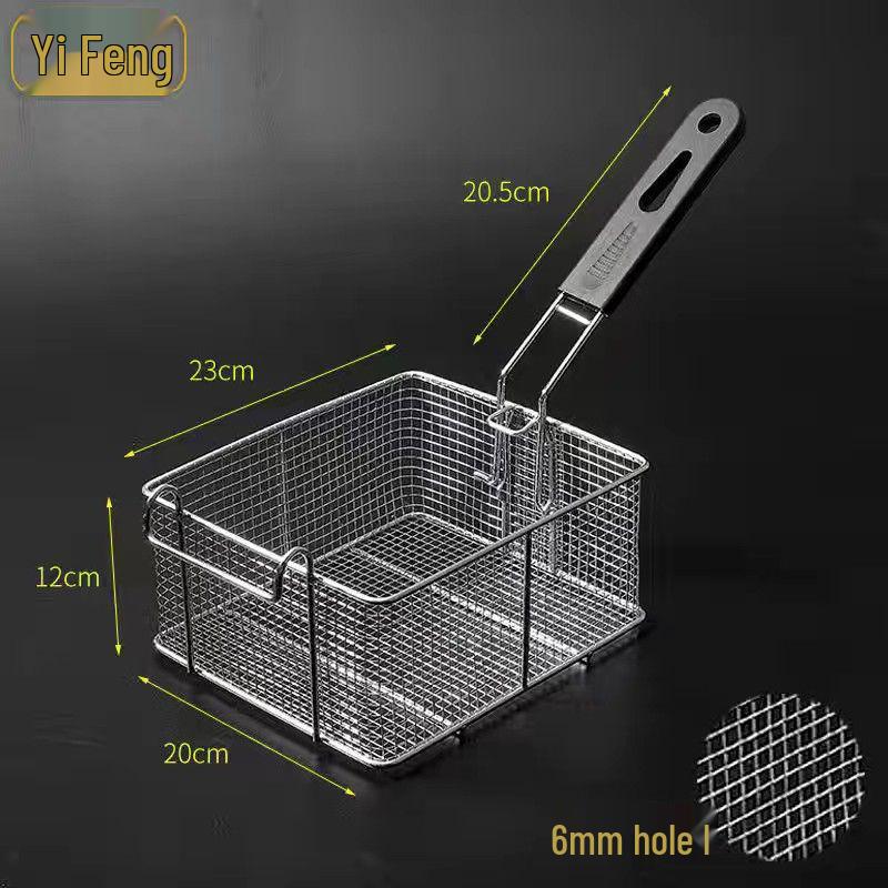 304 Stainless Steel Frying Basket for Electric Fryer - Oil Control, Thickened Design for Frying Skewers and French Fries